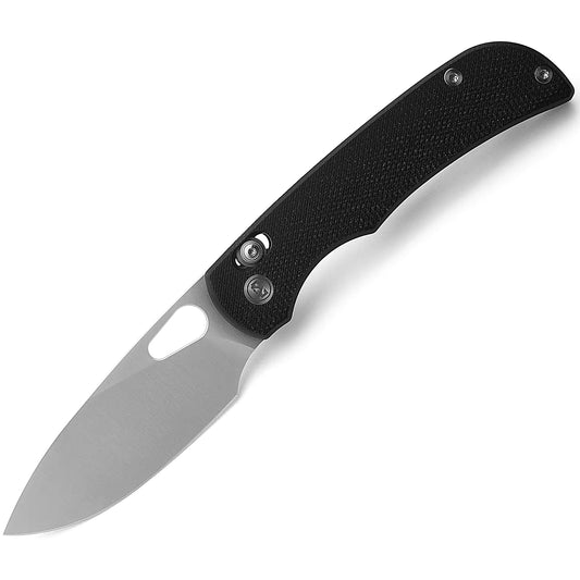 Miguron Moyarl Crossbar Lock - 3.5" 14C28N Satin Blade, Black Micarta Handle - MGR-806AWBK