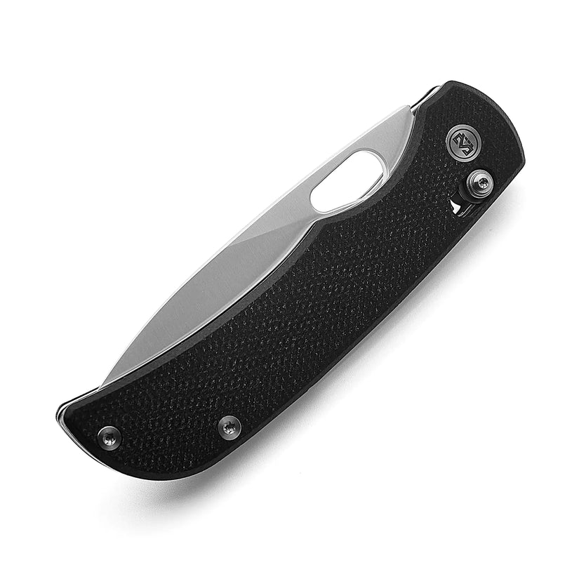 Miguron Moyarl Crossbar Lock - 3.5" 14C28N Satin Blade, Black Micarta Handle - MGR-806AWBK