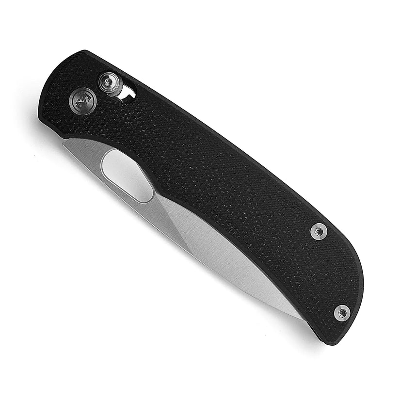 Miguron Moyarl Crossbar Lock - 3.5" 14C28N Satin Blade, Black Micarta Handle - MGR-806AWBK