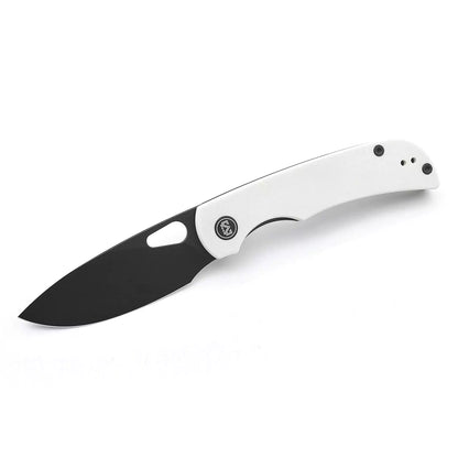 Miguron Knives Moyarl - 3.5" 14C28N Black PVD Blade, White G10 Handle
