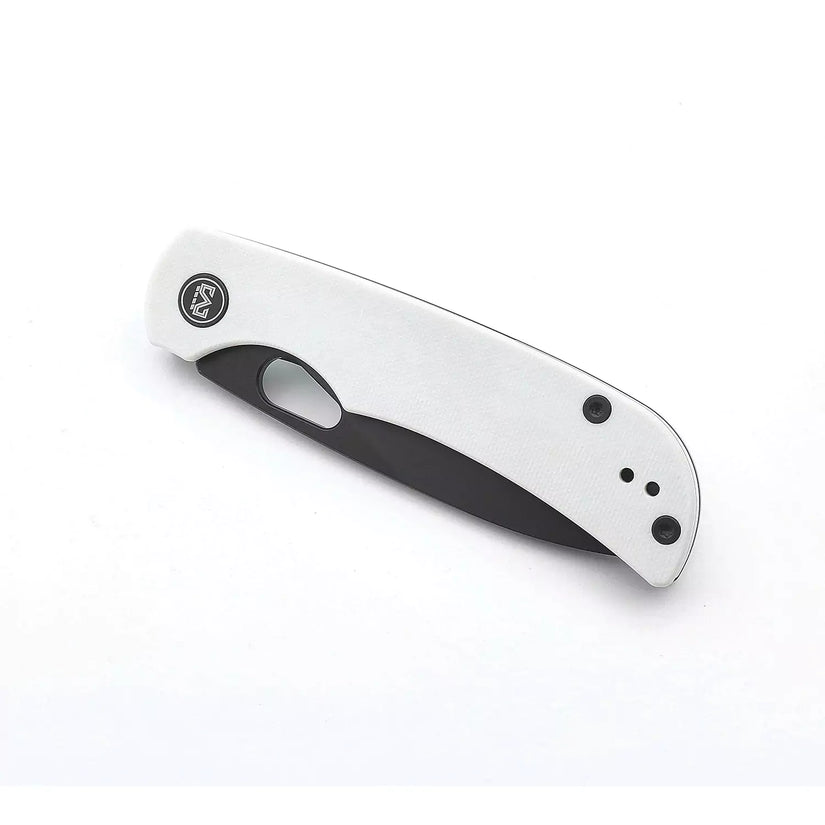 Miguron Knives Moyarl - 3.5" 14C28N Black PVD Blade, White G10 Handle