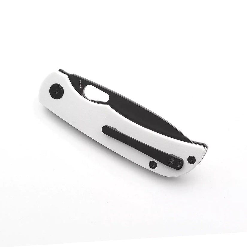 Miguron Knives Moyarl - 3.5" 14C28N Black PVD Blade, White G10 Handle