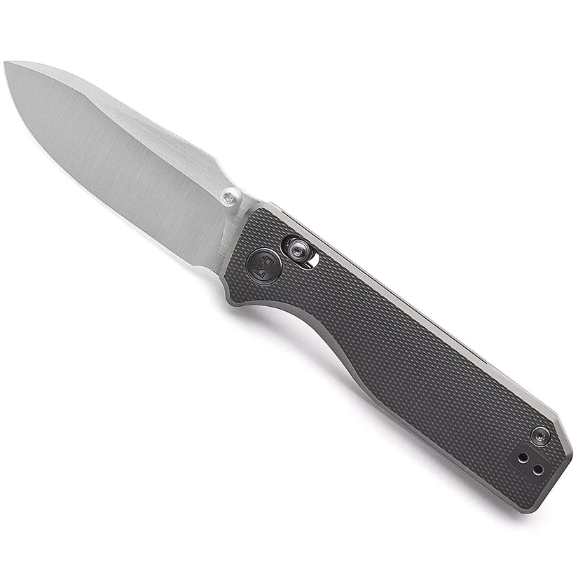 Miguron Vane - 3.25" M390 Hand Hollow Ground Rubbed Satin Blade, Titanium Handle