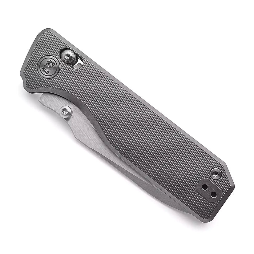 Miguron Vane - 3.25" M390 Hand Hollow Ground Rubbed Satin Blade, Titanium Handle