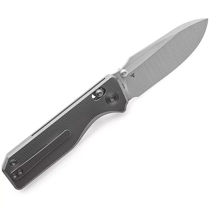 Miguron Vane - 3.25" M390 Hand Hollow Ground Rubbed Satin Blade, Titanium Handle