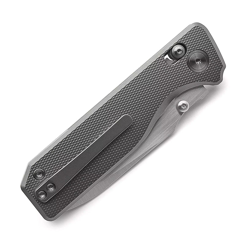 Miguron Vane - 3.25" M390 Hand Hollow Ground Rubbed Satin Blade, Titanium Handle