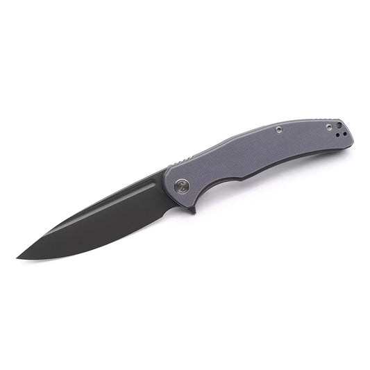 Miguron Knives Velona - 4.22" 14C28N Black PVD Blade, Dark Grey G10 Handle