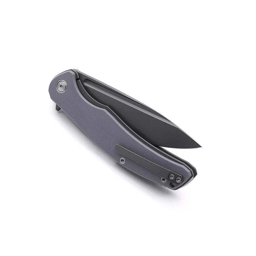 Miguron Knives Velona - 4.22" 14C28N Black PVD Blade, Dark Grey G10 Handle