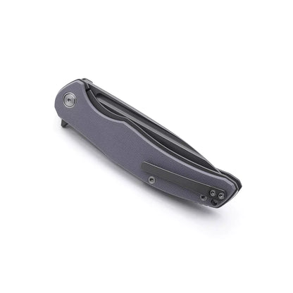 Miguron Knives Velona - 4.22" 14C28N Black PVD Blade, Dark Grey G10 Handle
