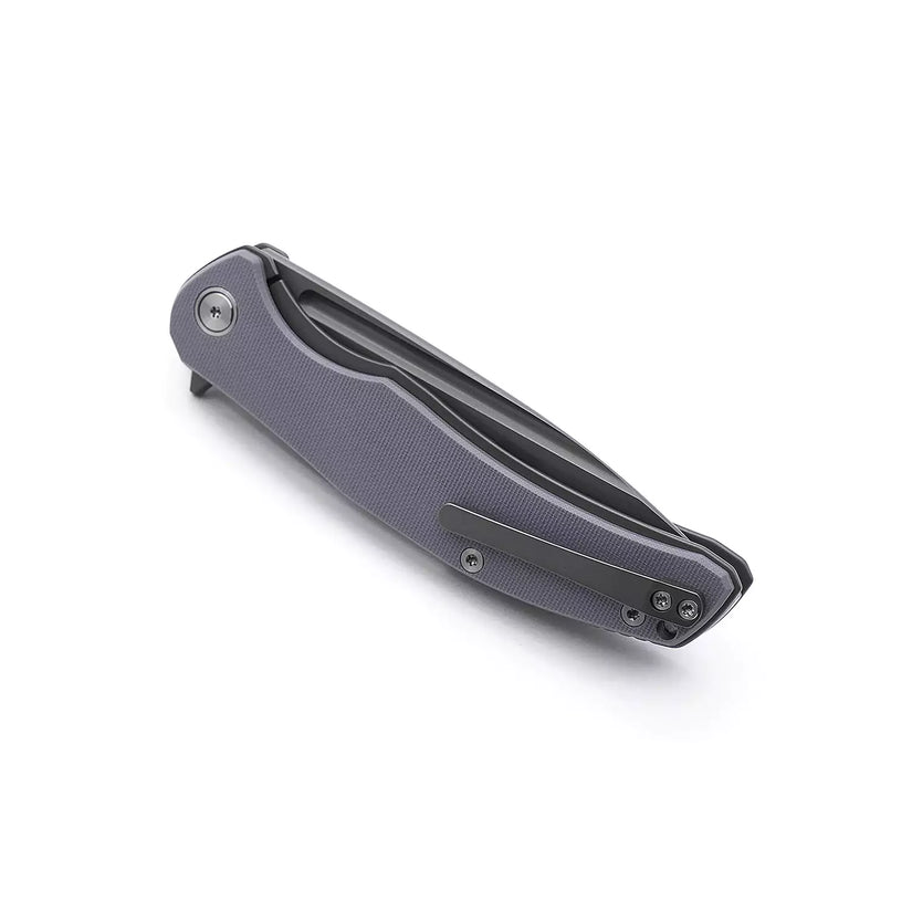 Miguron Knives Velona - 4.22" 14C28N Black PVD Blade, Dark Grey G10 Handle