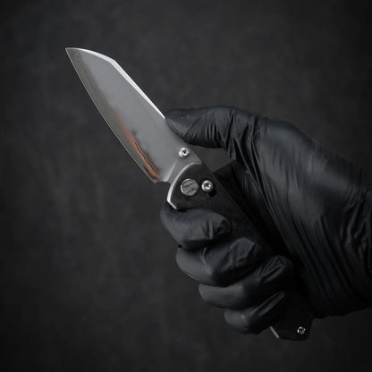 Olitans Emperor Penguin M060-B - 3.35" SLD-Magic Blade, Blue Carbon Fibre Handle