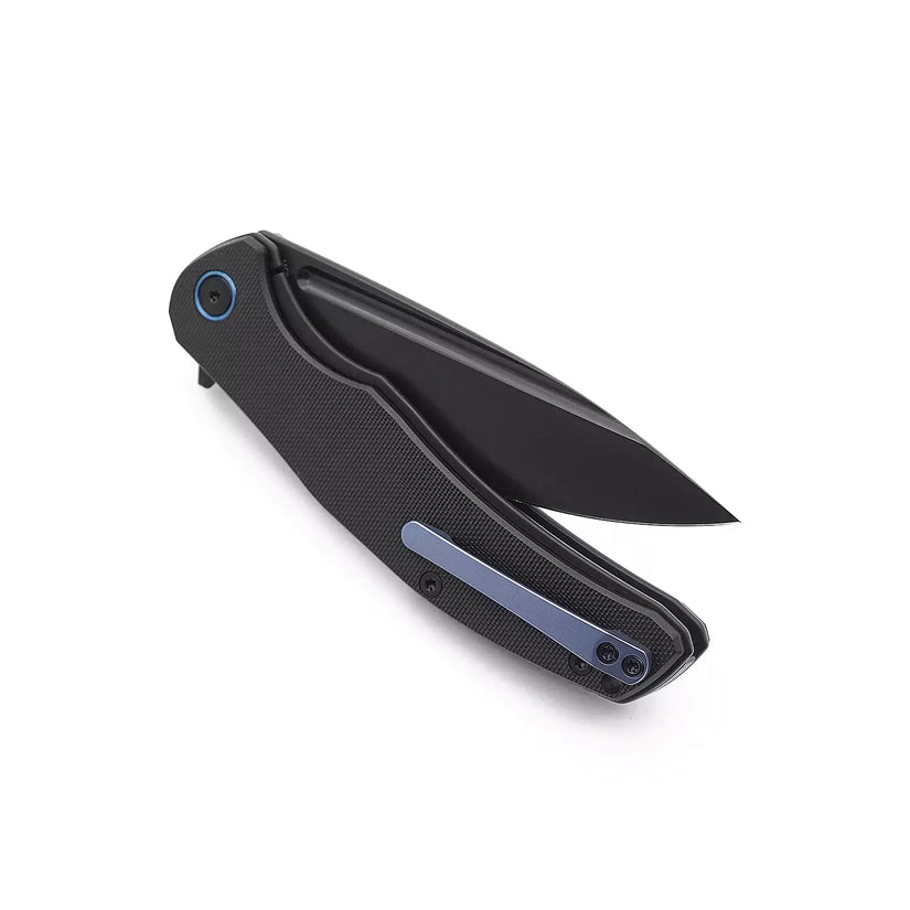 Miguron Knives Velona - 4.22" 14C28N Black PVD Blade, Black G10 Handle
