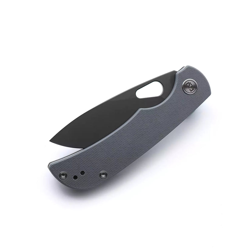 Miguron Knives Moyarl - 3.5" 14C28N Dark Grey PVD Blade, Grey G10 Handle
