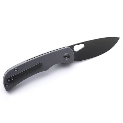 Miguron Knives Moyarl - 3.5" 14C28N Dark Grey PVD Blade, Grey G10 Handle