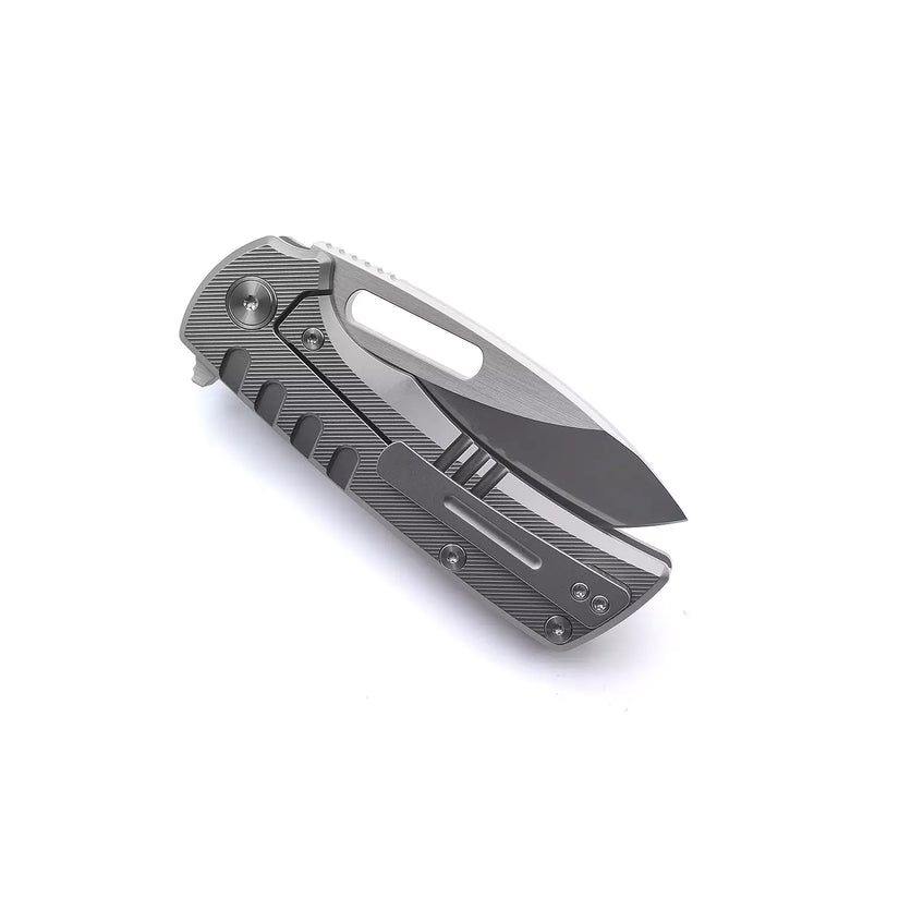 Miguron Knives Arma - 3.75" M390 Satin Blade, Sandblasted Titanium Handle