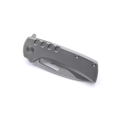 Miguron Knives Arma - 3.75" M390 Satin Blade, Sandblasted Titanium Handle