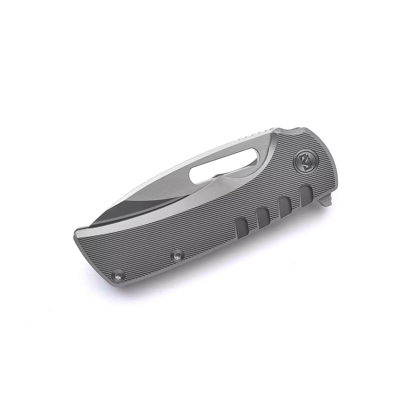 Miguron Knives Arma - 3.75" M390 Satin Blade, Sandblasted Titanium Handle