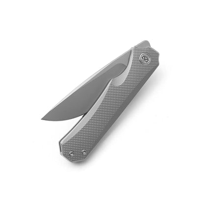 Miguron Knives Koraki II - 3.25" M390 Blade, Sandblasted Titanium Handle