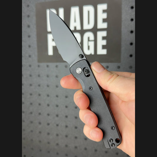 Miguron Vakor - 3.15" 14C28N Black PVD Blade, Black G10 Handle. MGR-817ABK