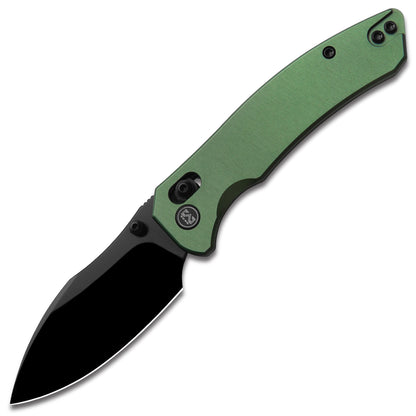 Miguron Norsa - 2.99" D2 Black PVD Blade, Green Aluminium Handle