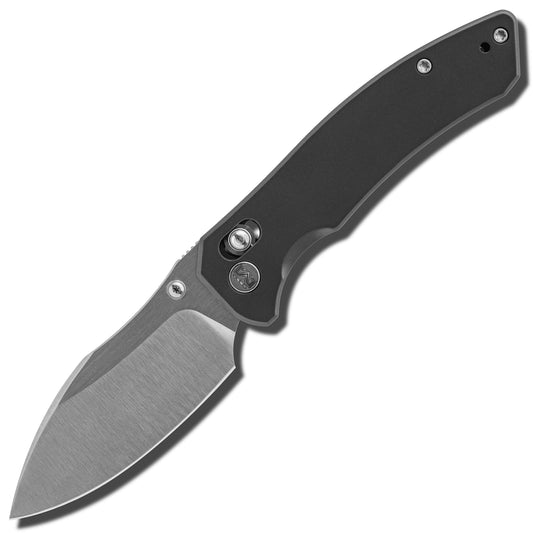 Miguron Norsa - 3.07" Elmax Satin Blade, Grey Titanium Handle