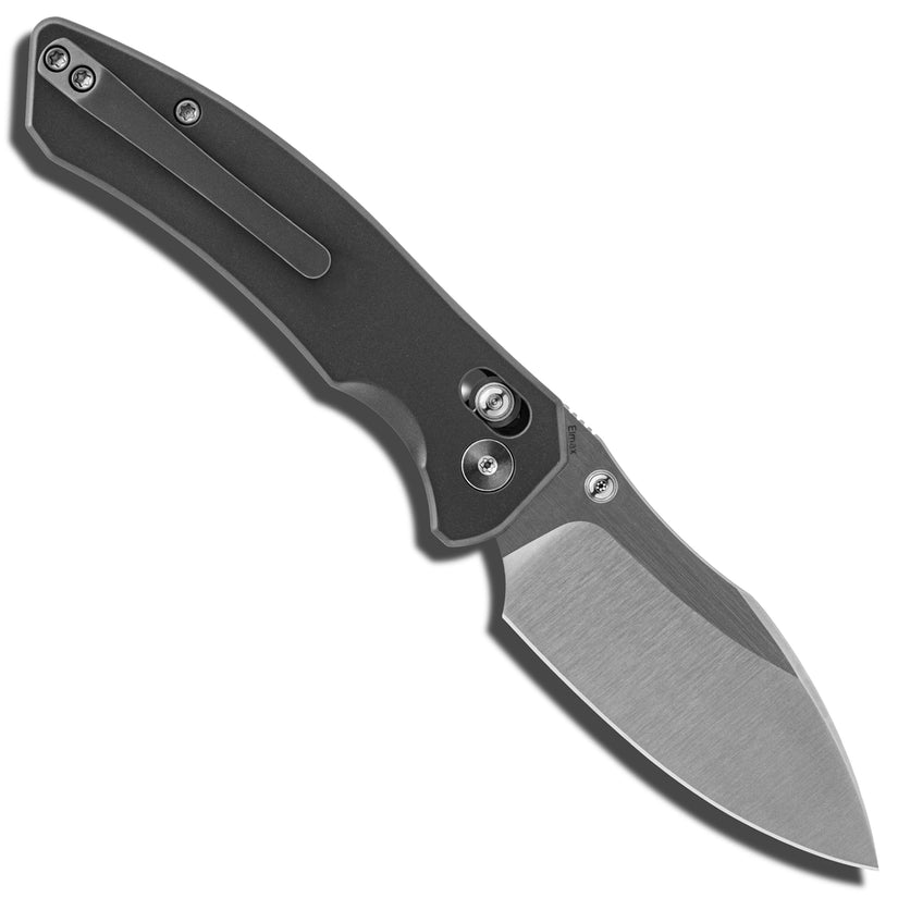 Miguron Norsa - 3.07" Elmax Satin Blade, Grey Titanium Handle