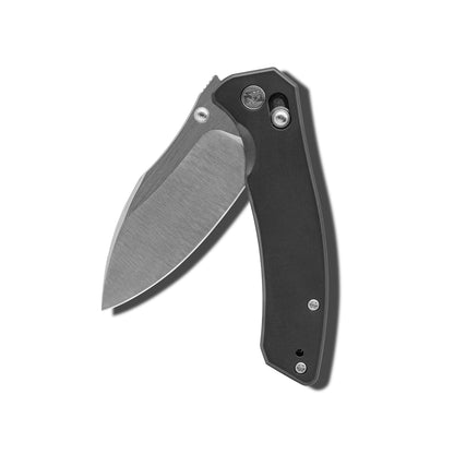 Miguron Norsa - 3.07" Elmax Satin Blade, Grey Titanium Handle
