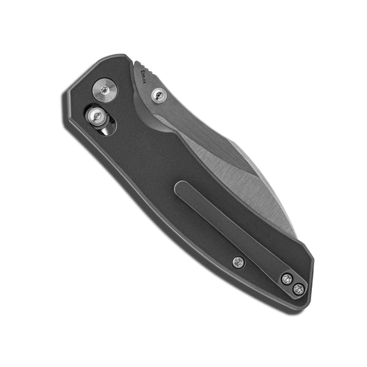 Miguron Norsa - 3.07" Elmax Satin Blade, Grey Titanium Handle