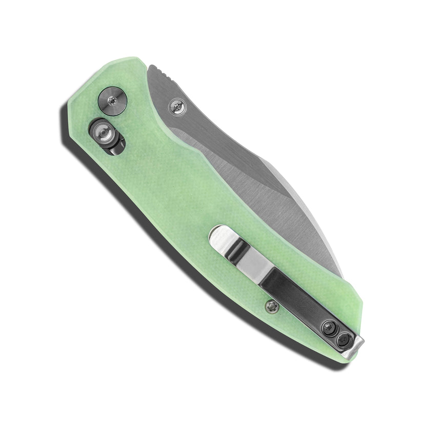 Miguron Norsa - 3.07" D2 Blade, Glow-in-the-dark Jade G10 Handle