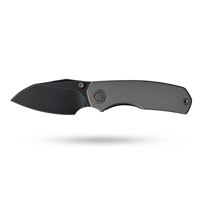 Olitans Mini Ti-Mastiff T074 - 2.36" Black PVD Stonewashed M390 Blade, Titanium Handle