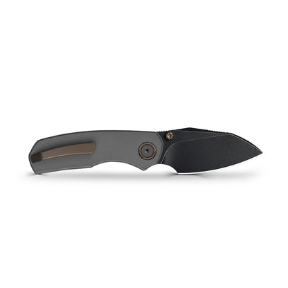 Olitans Mini Ti-Mastiff T074 - 2.36" Black PVD Stonewashed M390 Blade, Titanium Handle