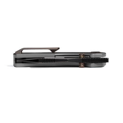 Olitans Mini Ti-Mastiff T074 - 2.36" Black PVD Stonewashed M390 Blade, Titanium Handle