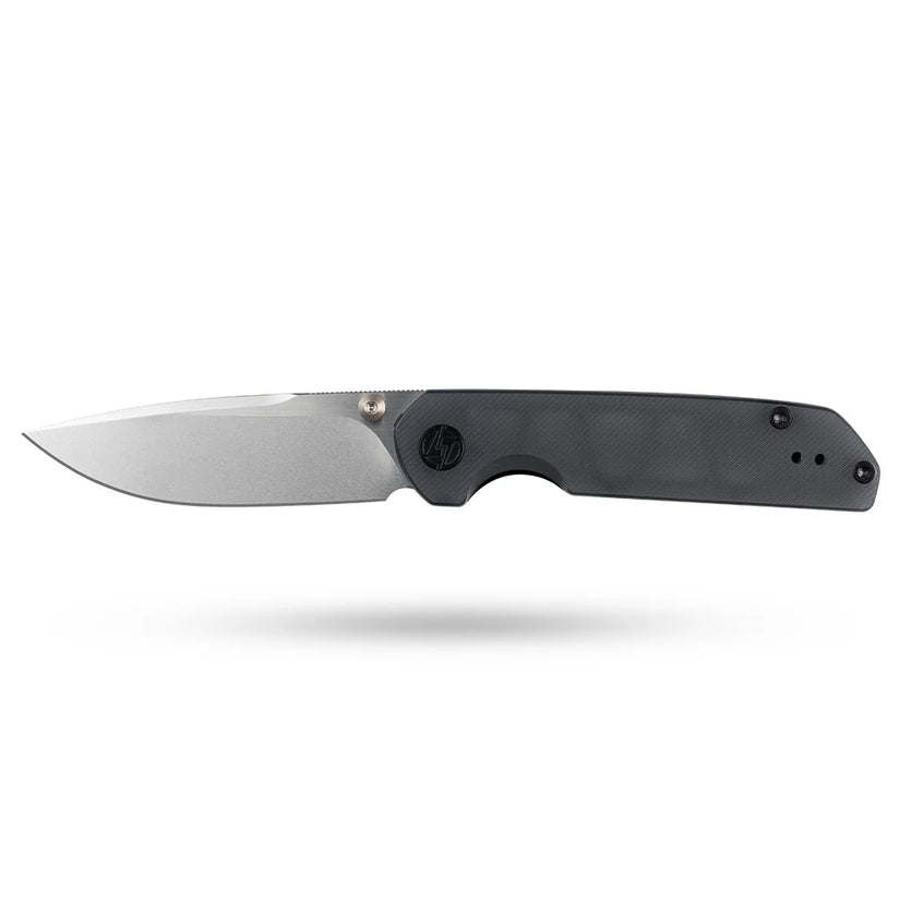 Olitans Lemon Shark G071 - 3.27" 10Cr15Mov Stonewashed Blade, Grey Acrylic Handle