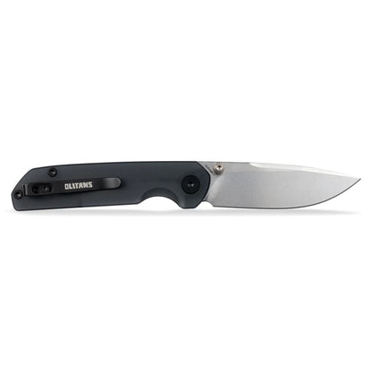 Olitans Lemon Shark G071 - 3.27" 10Cr15Mov Stonewashed Blade, Grey Acrylic Handle