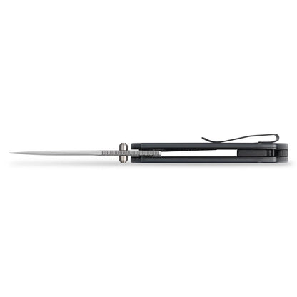 Olitans Lemon Shark G071 - 3.27" 10Cr15Mov Stonewashed Blade, Grey Acrylic Handle