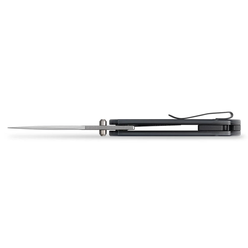 Olitans Lemon Shark G071 - 3.27" 10Cr15Mov Stonewashed Blade, Grey Acrylic Handle
