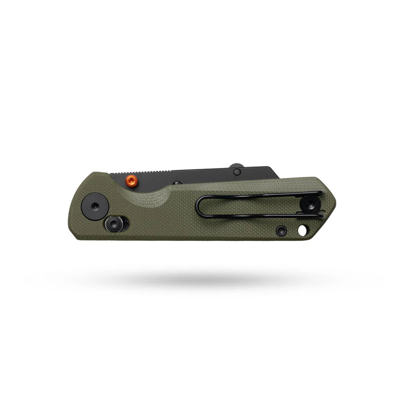 Olitans Adélie Penguin G076 - 2.68" Black Utility Blade, Green G10 Handle
