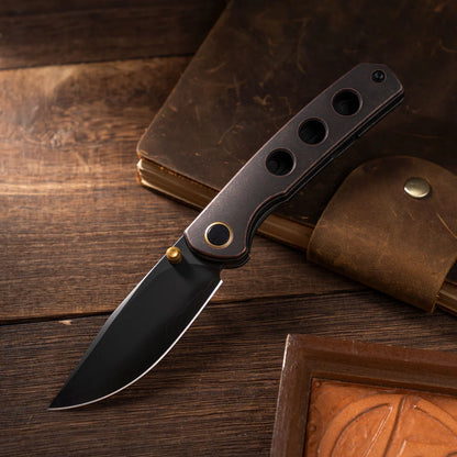 Olitans Gecko M070 - 3.07" SLD-Magic DLC Blade, Copper Handle