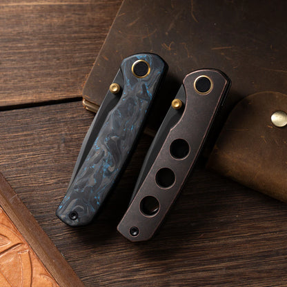 Olitans Gecko M070 - 3.07" SLD-Magic DLC Blade, Copper Handle