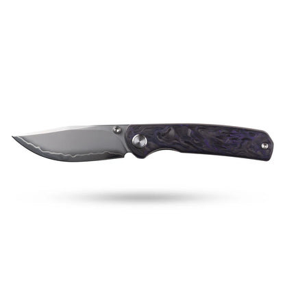 Olitans Gecko M070 - 3.07" SLD-Magic Blade, Purple Carbon Fibre Handle