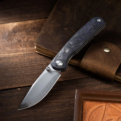 Olitans Gecko M070 - 3.07" SLD-Magic Blade, Purple Carbon Fibre Handle