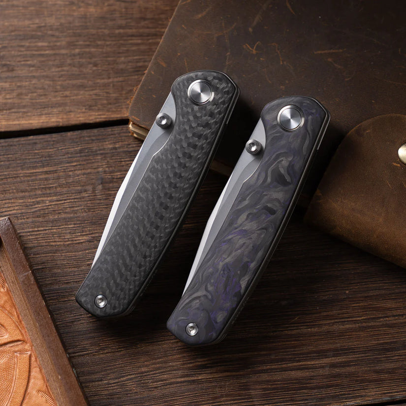 Olitans Gecko M070 - 3.07" SLD-Magic Blade, Purple Carbon Fibre Handle