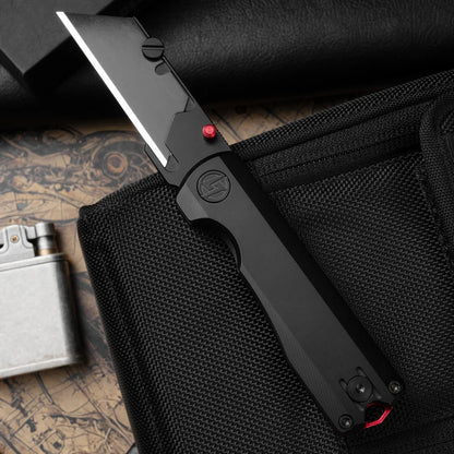 Olitans Ti Nova T078 - 2.68" Black Utility Blade, Black Titanium Handle
