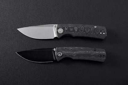 Petrified Fish Mini Beluga PFP01XCDW - 2.99" 14C28N Black Stonewash Blade, Carbon Fibre Handle