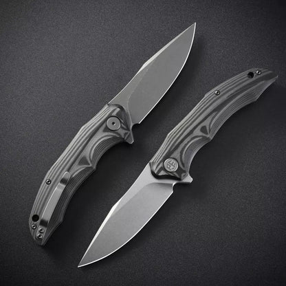 Petrified Fish Hairtail PFP10CW - 3.54" K110 Stonewashed Blade, Carbon Fibre Handle