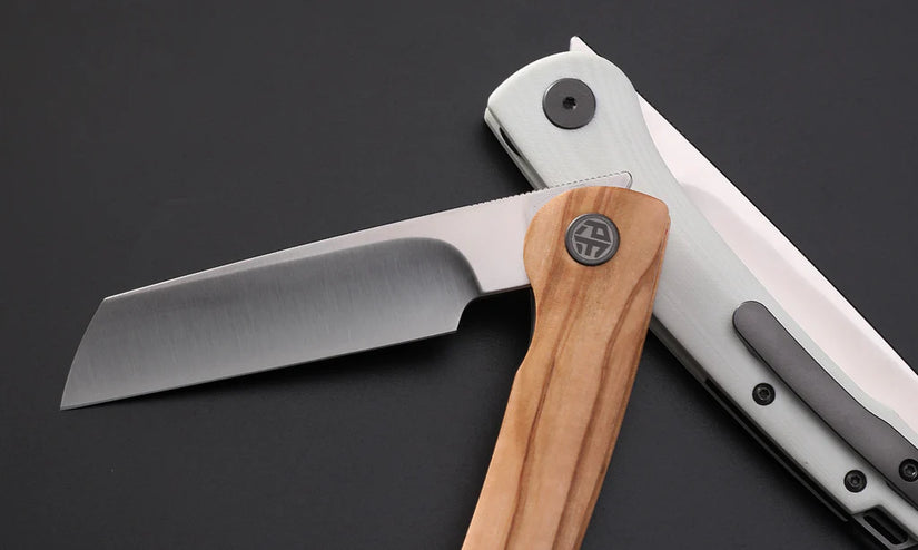 Petrified Fish Scholar PFE04WO - 154CM Satin Blade, Olive Wood Handle