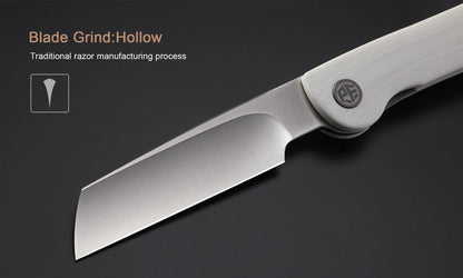 Petrified Fish Scholar PFE04WO - 154CM Satin Blade, Olive Wood Handle