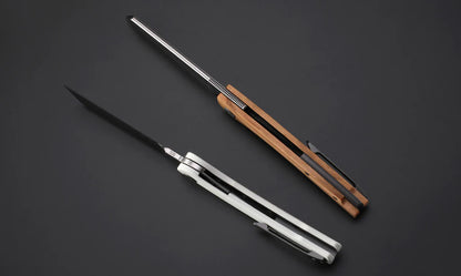 Petrified Fish Scholar PFE04WO - 154CM Satin Blade, Olive Wood Handle