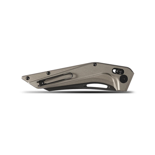 Petrified Fish Frigate - 3.82" CPM S35VN Black Stonewashed Blade, Bronze Grey Aluminium Handle