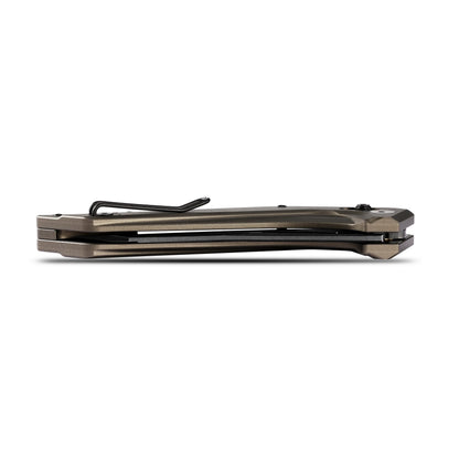 Petrified Fish Frigate - 3.82" CPM S35VN Black Stonewashed Blade, Bronze Grey Aluminium Handle